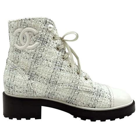 tweed chanel shoes|chanel tweed boots.